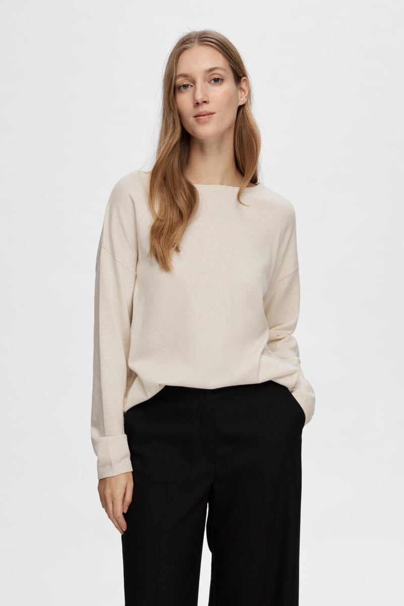 Cortefiel Jersey Con Cuello De Barco 100% Algodón