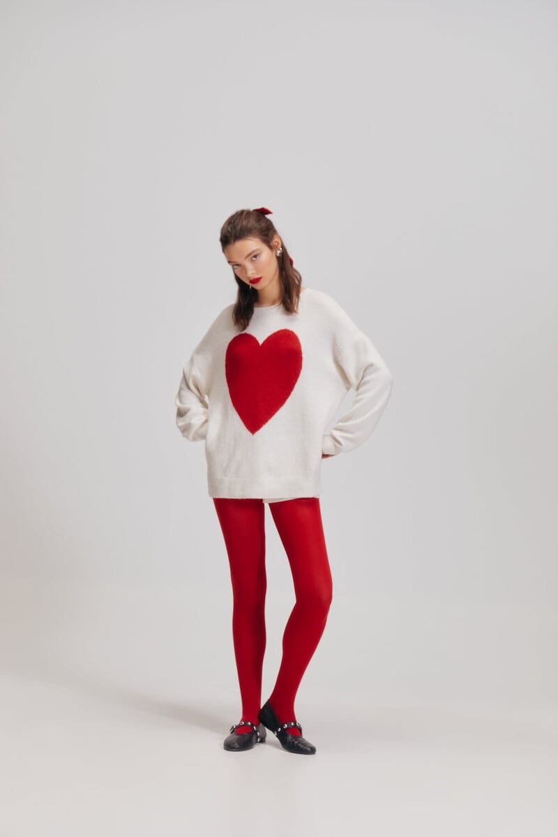 Cortefiel Jersey Corazón Intarsia