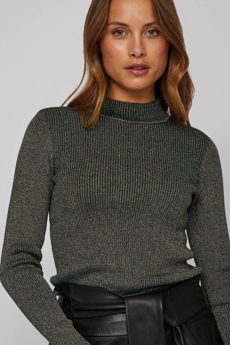 Cortefiel Jersey Cuello Alto Lúrex
