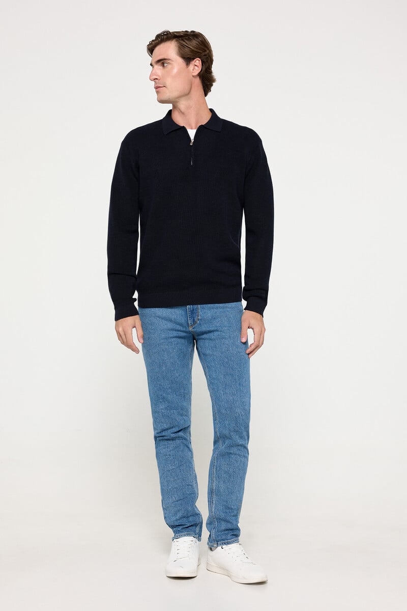 Cortefiel Jersey Cuello Con Cremallera