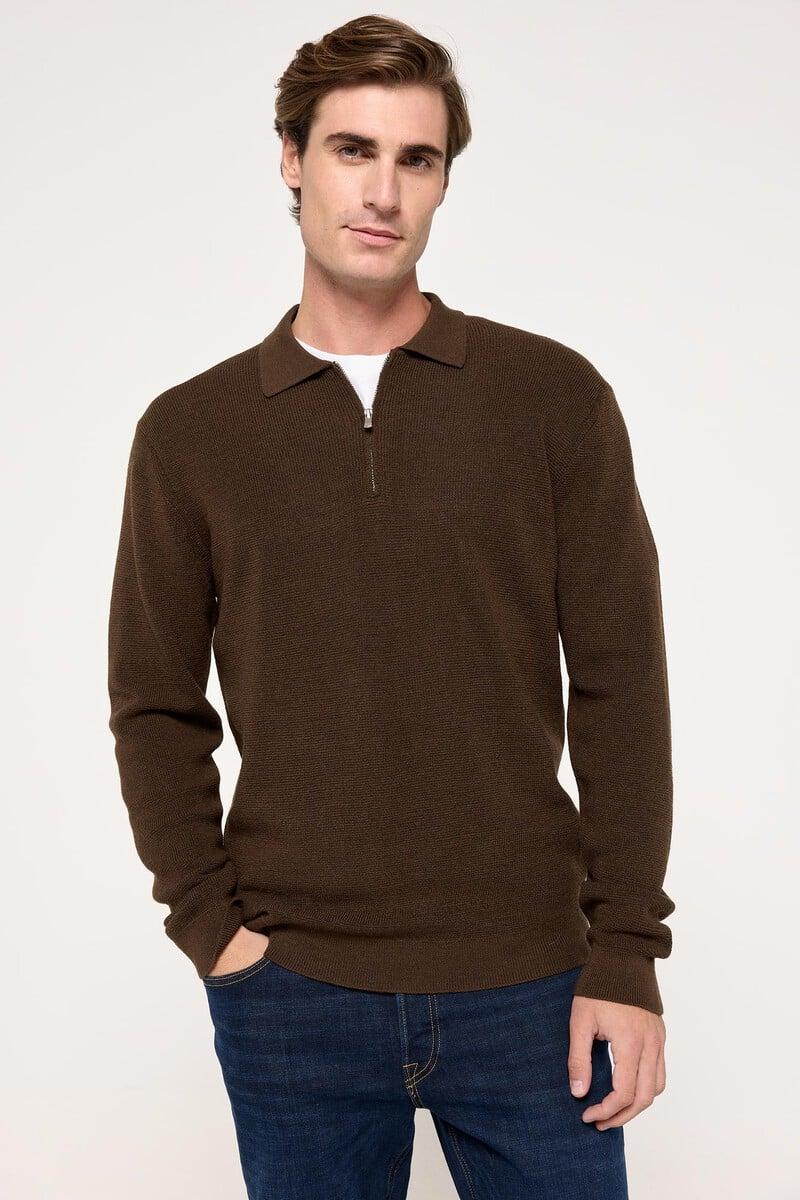 Cortefiel Jersey Cuello Con Cremallera