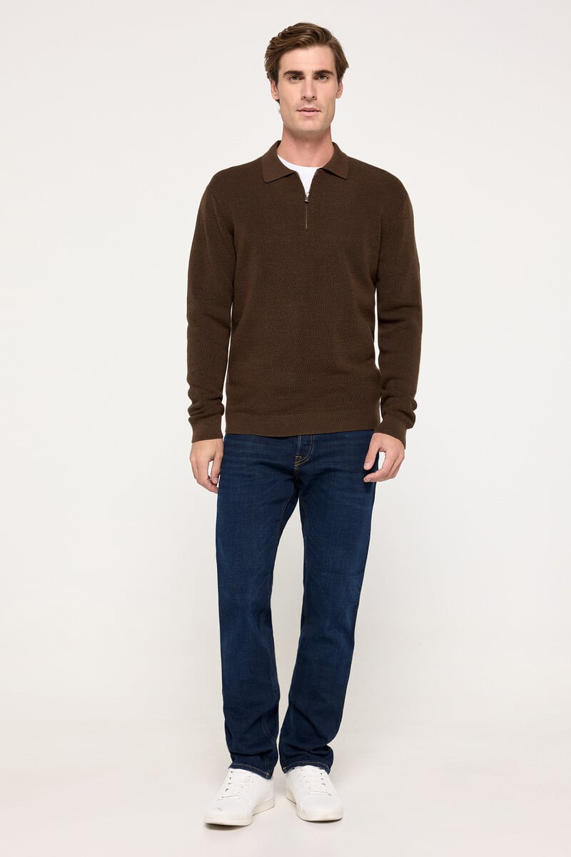 Cortefiel Jersey Cuello Con Cremallera