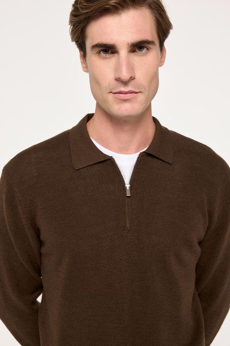 Cortefiel Jersey cuello con cremallera