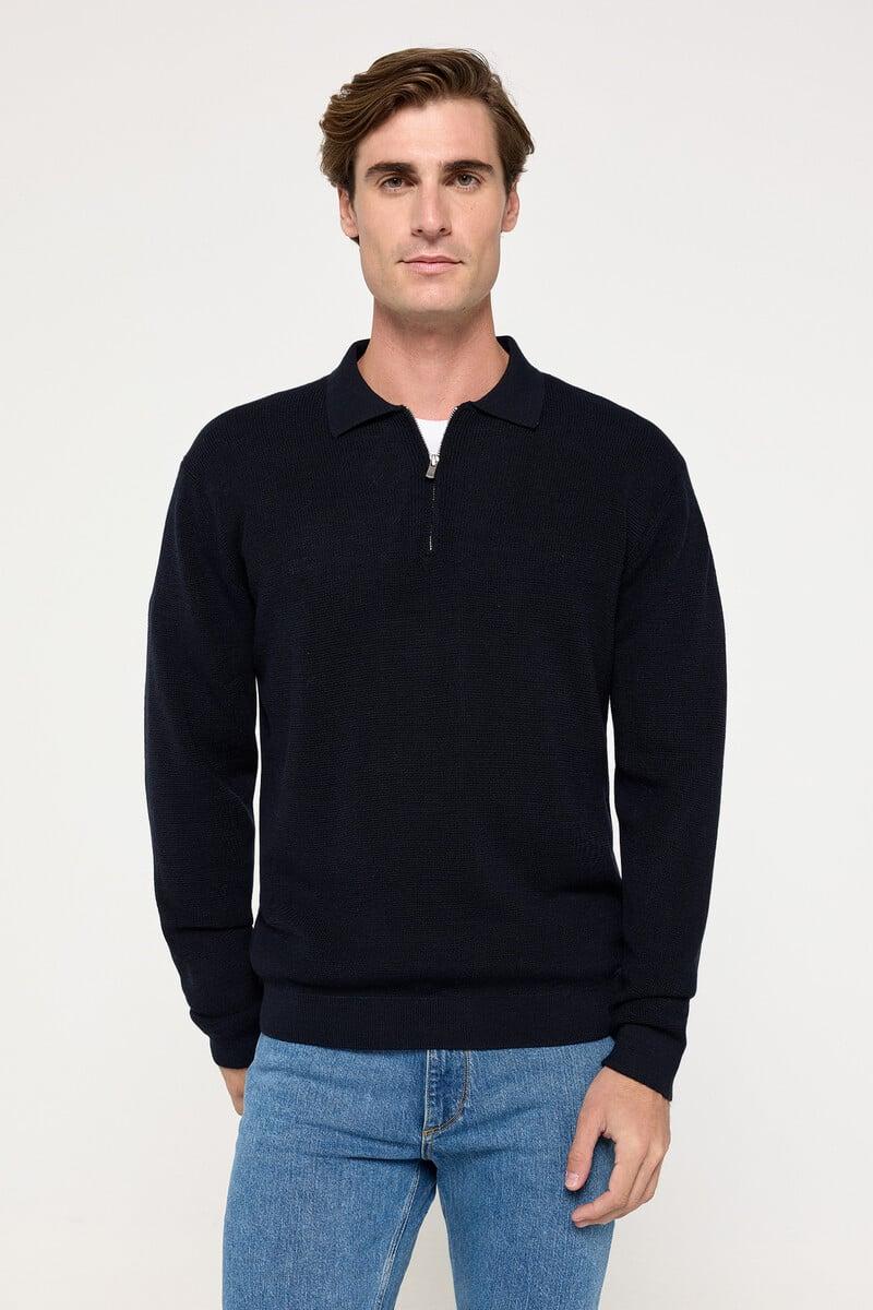 Cortefiel Jersey cuello con cremallera