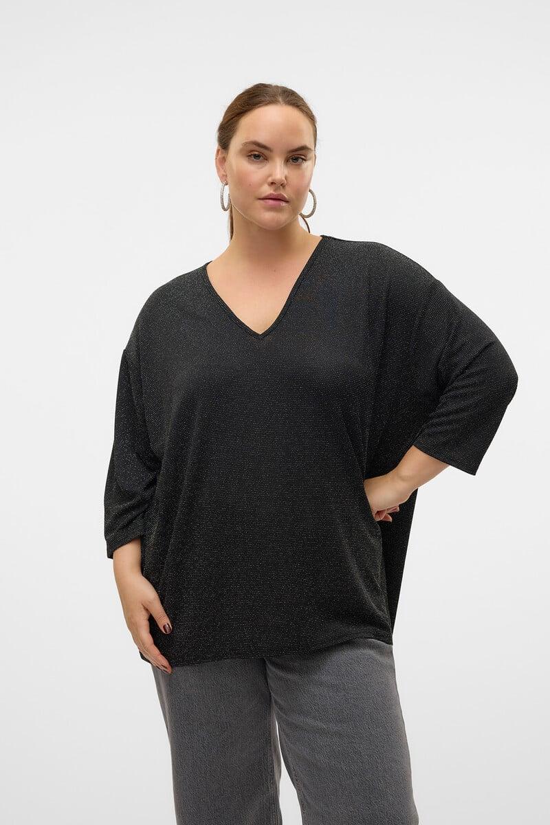 Cortefiel Jersey Cuello Pico Lúrex Talla Grande