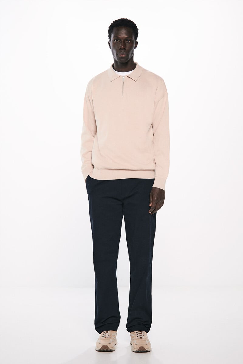 Cortefiel Jersey Cuello Polo Cremallera