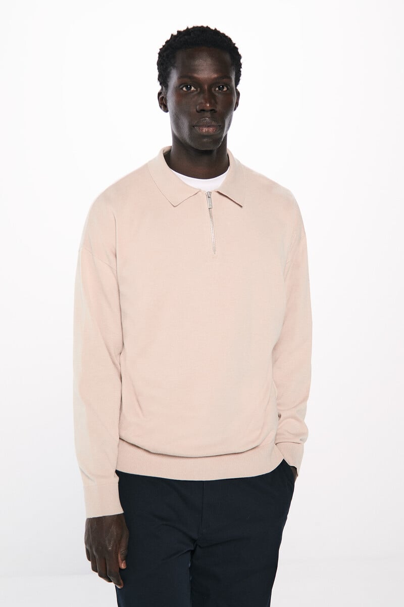 Cortefiel Jersey cuello polo cremallera