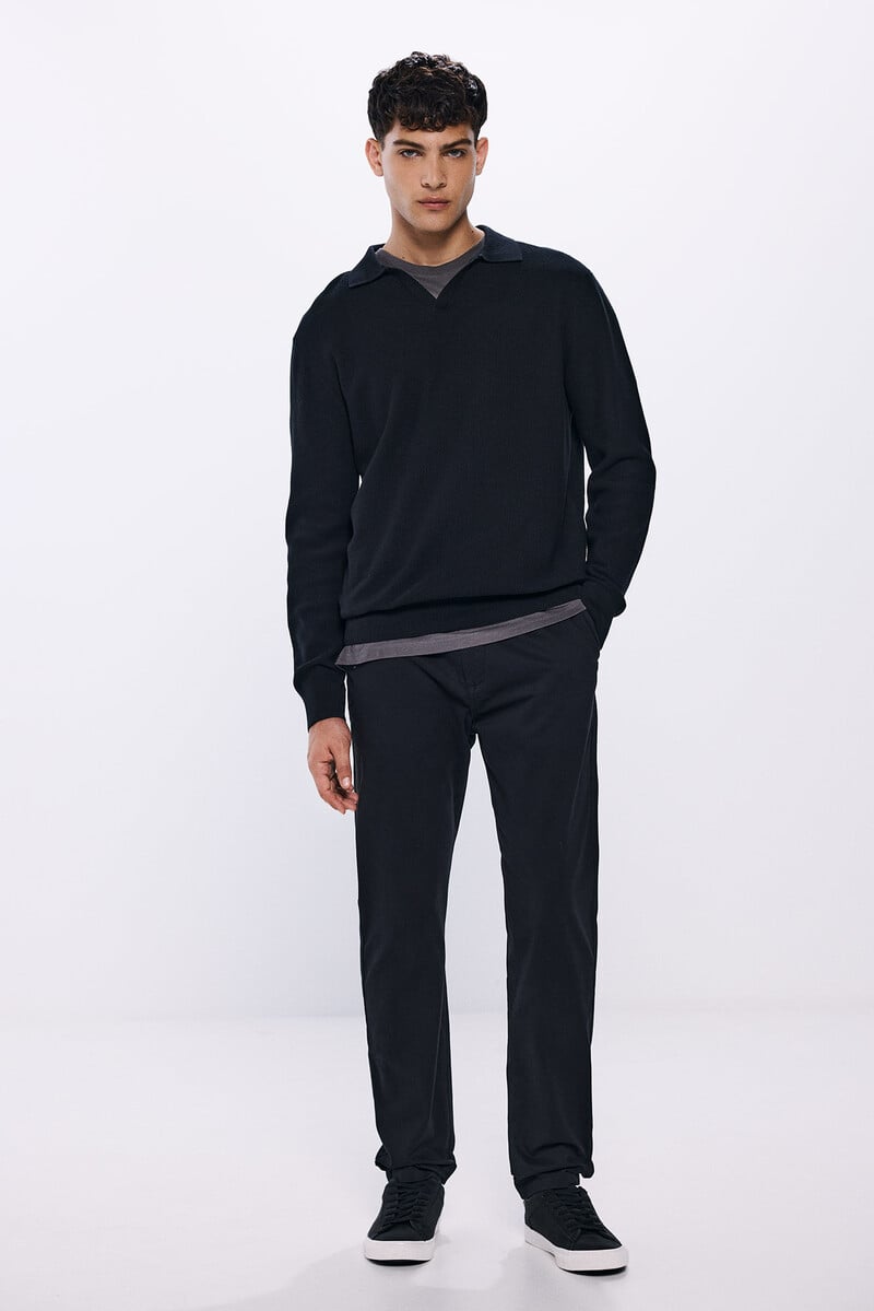 Cortefiel Jersey Cuello Polo Estructura