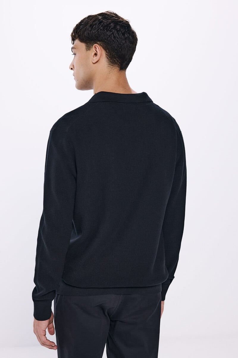 Cortefiel Jersey Cuello Polo Estructura