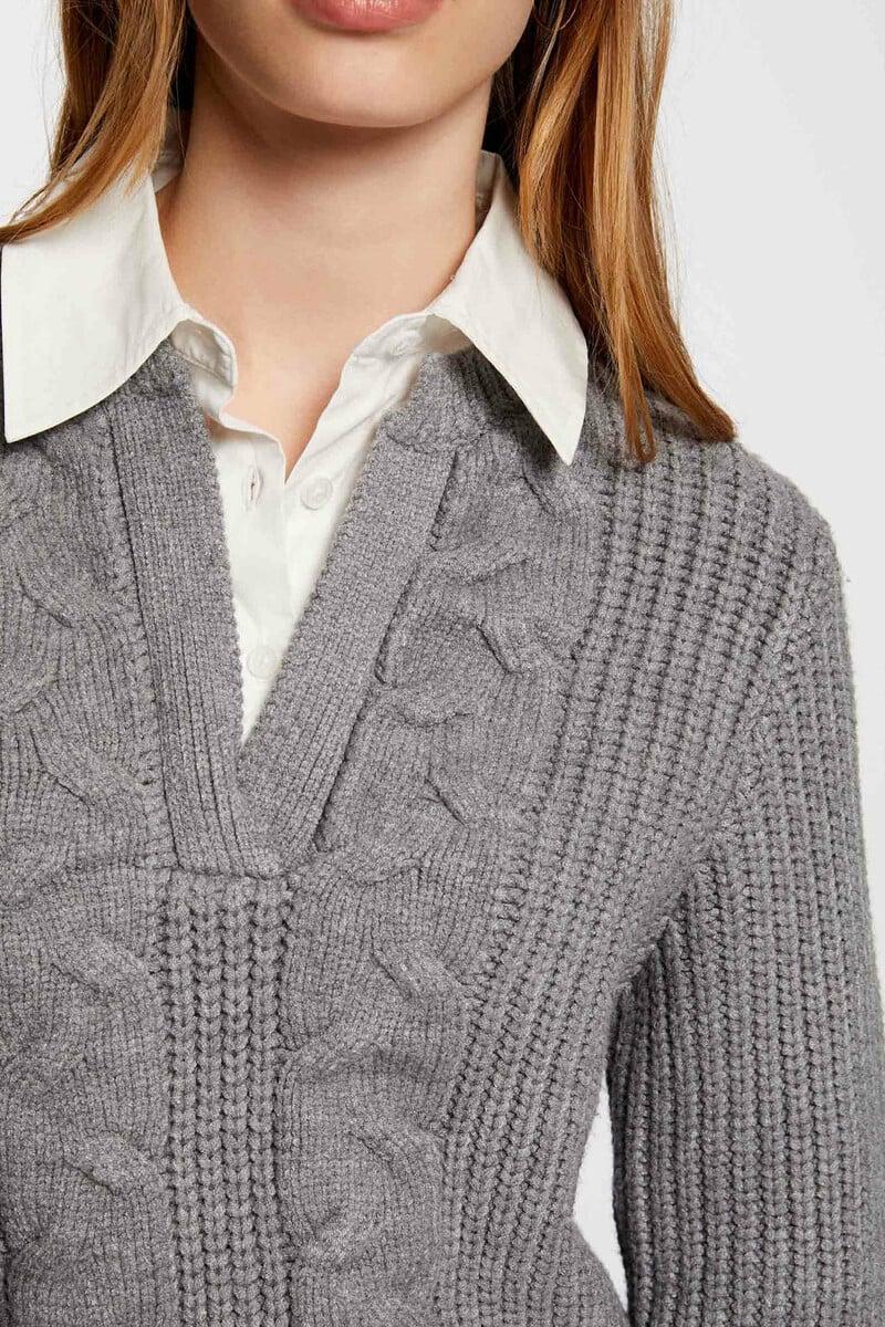 Cortefiel Jersey Cuello Tipo Camisa