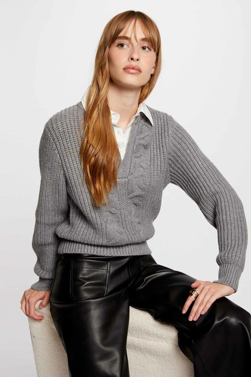 Cortefiel Jersey cuello tipo camisa
