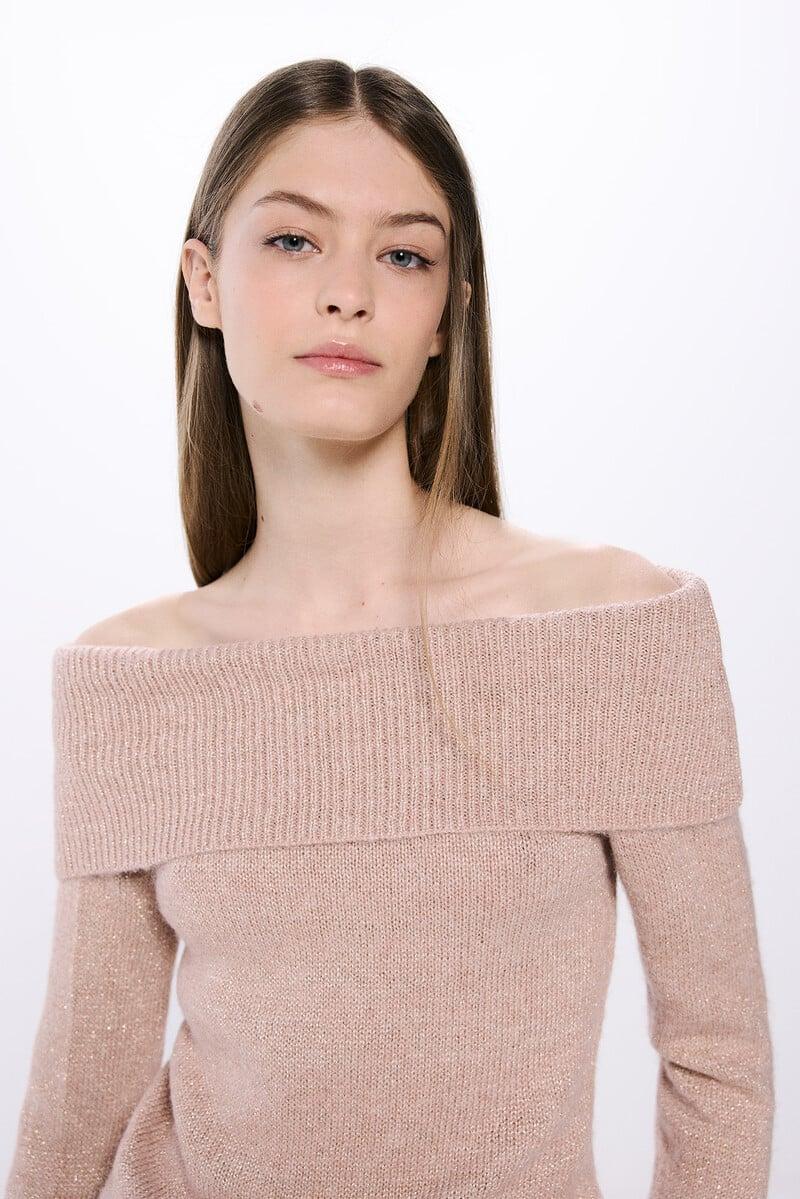 Cortefiel Jersey Cuello Vuelto Escote Hombros