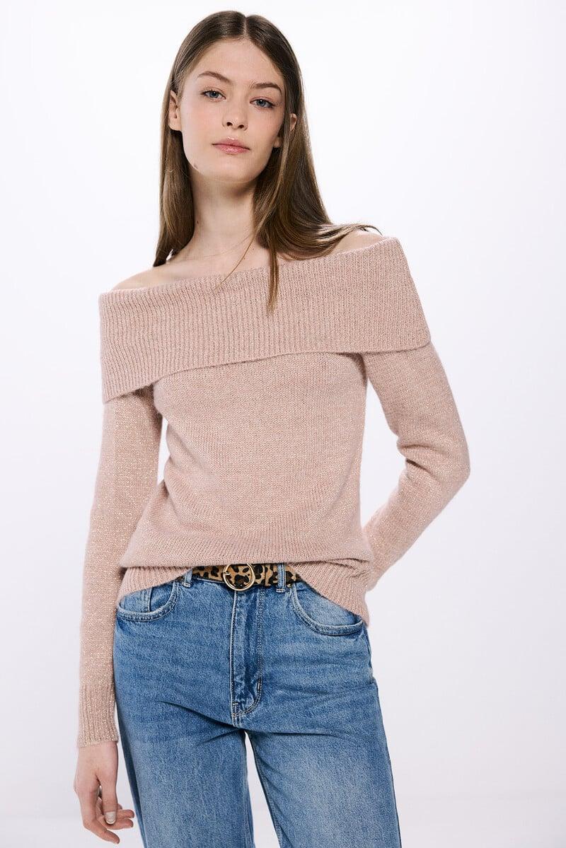 Cortefiel Jersey cuello vuelto escote hombros