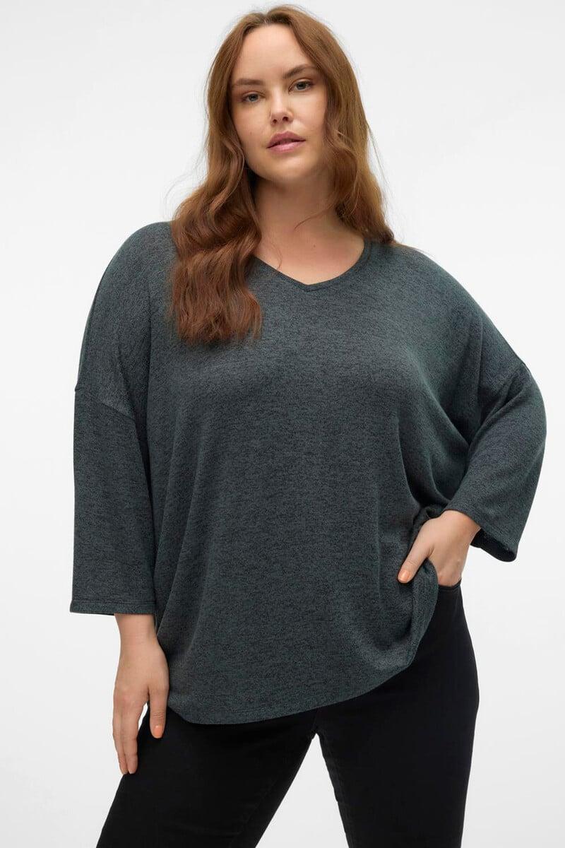 Cortefiel Jersey de cuello pico talla grande