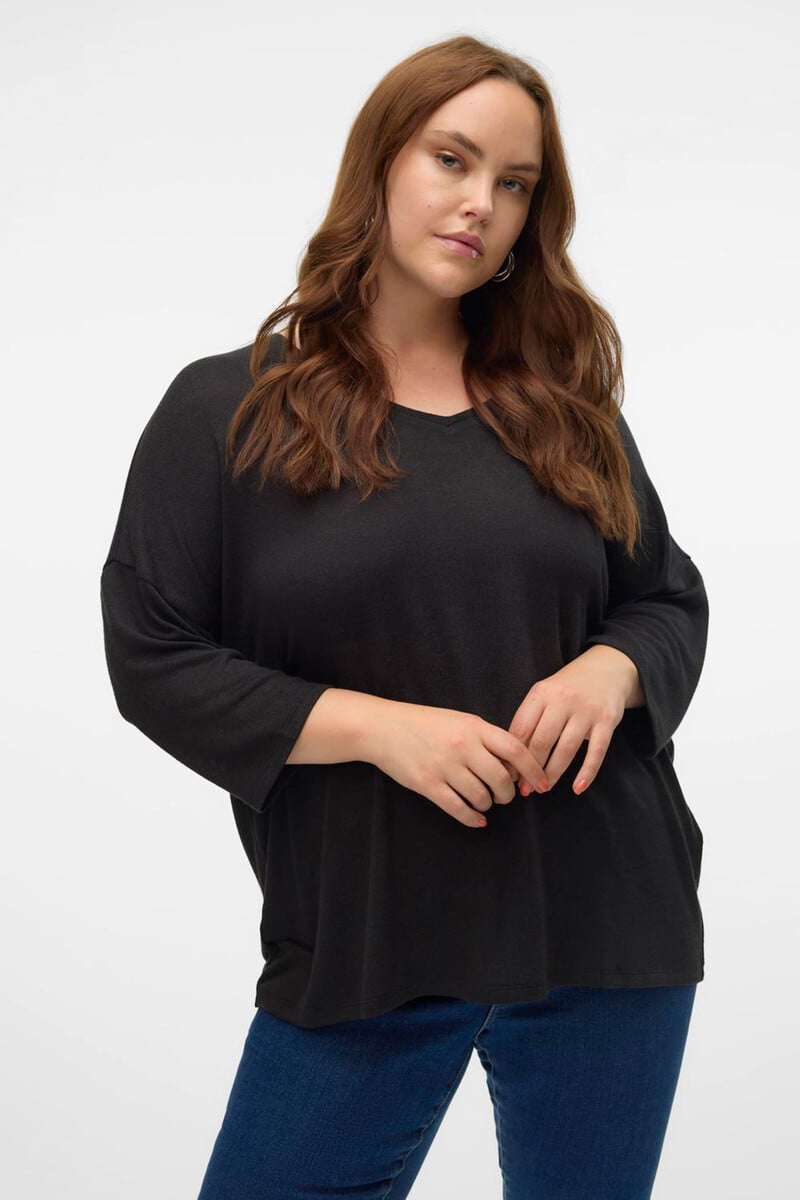 Cortefiel Jersey de cuello pico talla grande