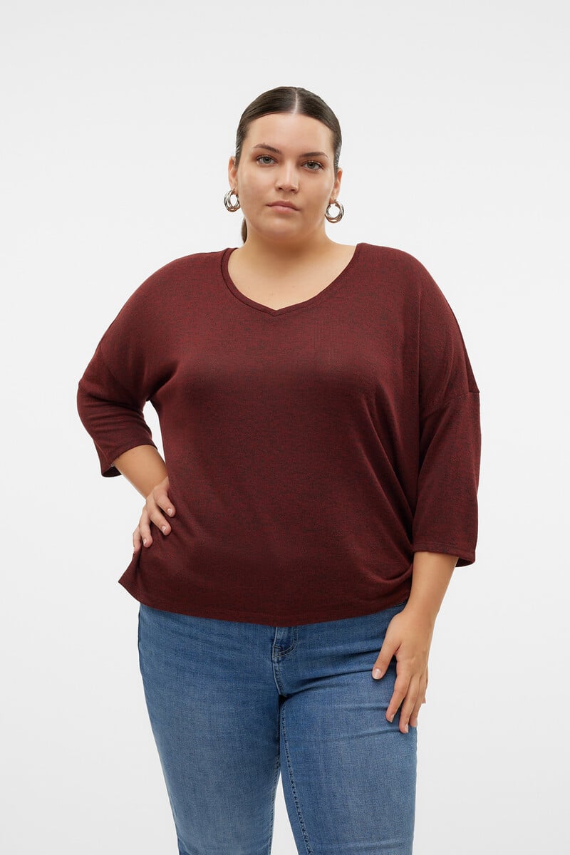 Cortefiel Jersey de cuello pico talla grande