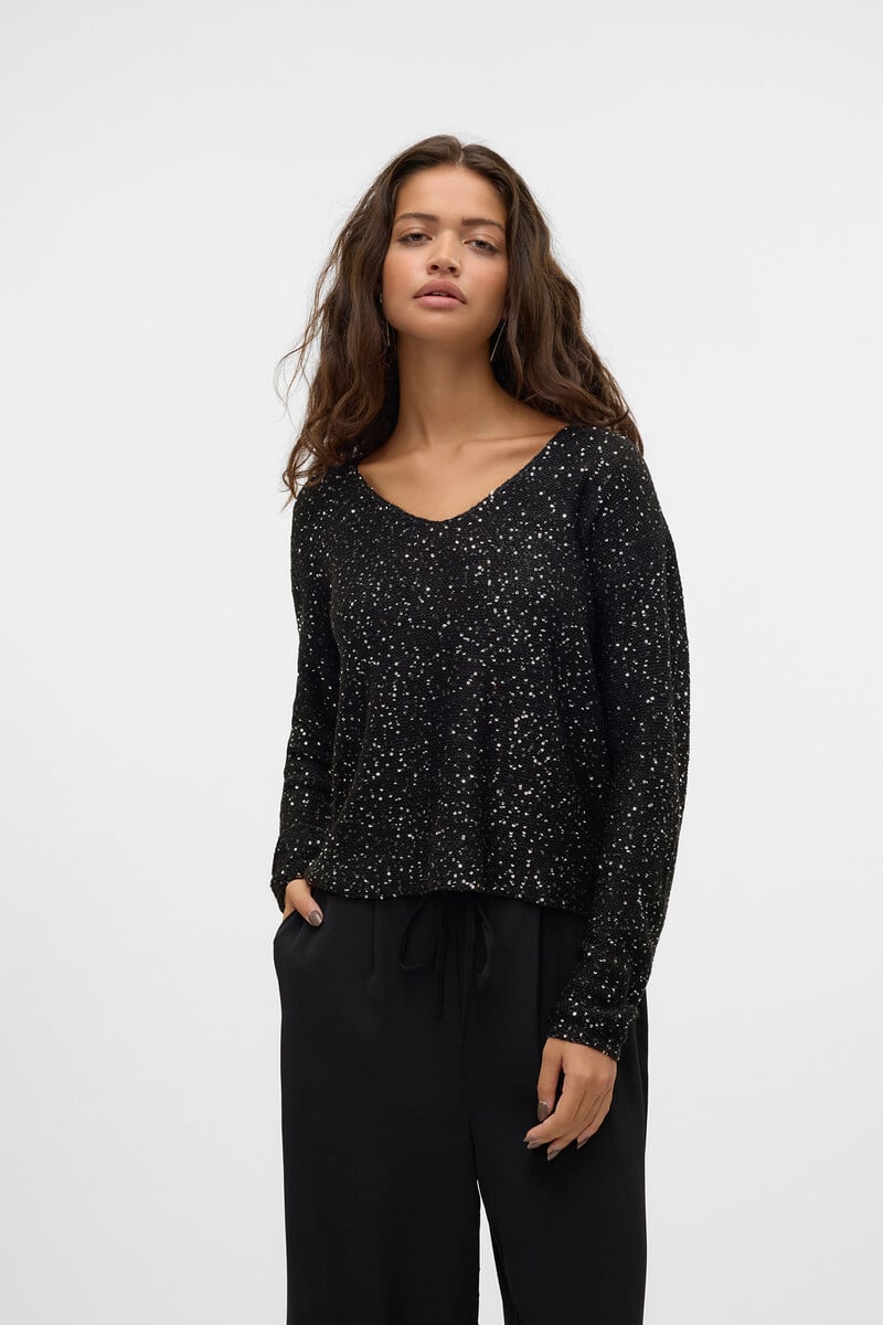 Cortefiel Jersey De Lurex Y Lentejuelas