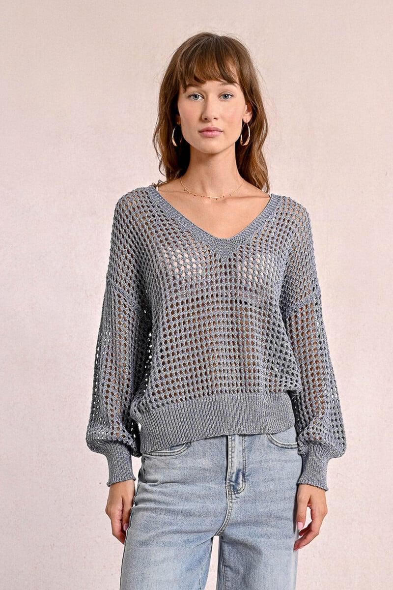 Cortefiel Jersey De Manga Larga En Tejido Crochet