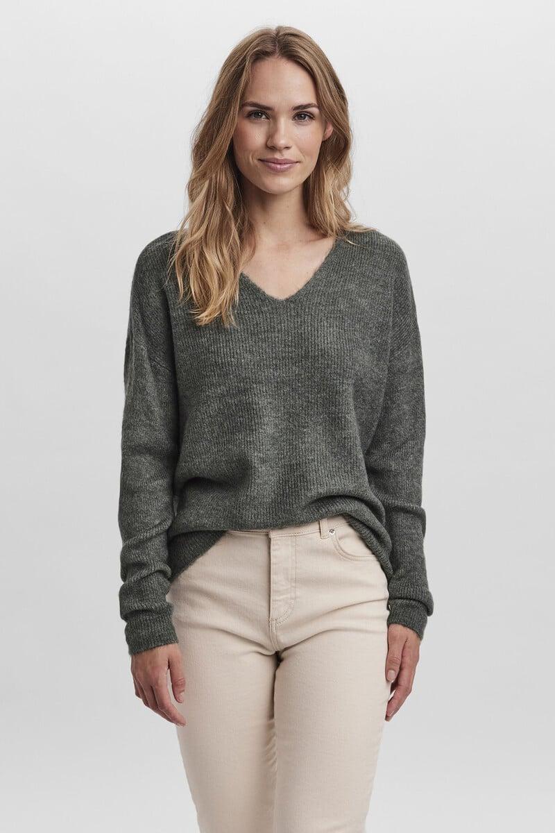Cortefiel Jersey De Mujer Básico Con Escote Pico