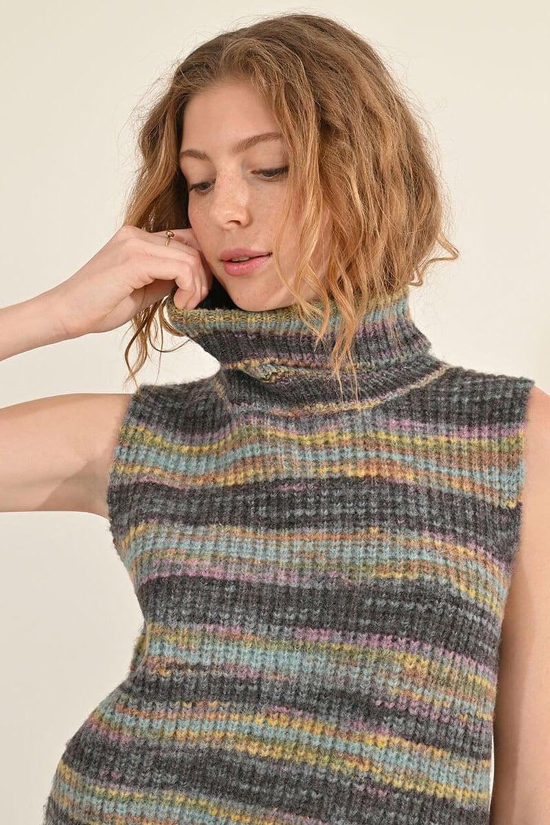 Cortefiel Jersey de mujer sin manga con rayas