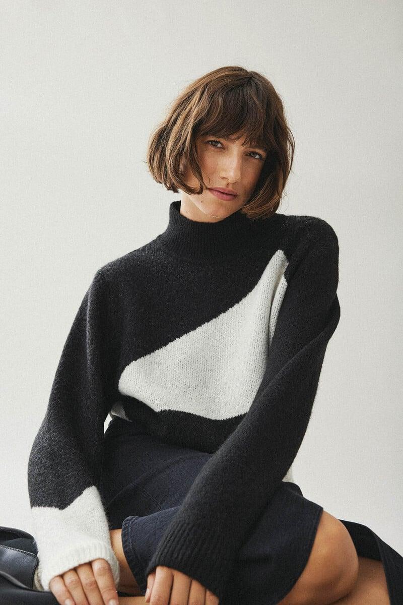 Cortefiel Jersey De Punto Color Block