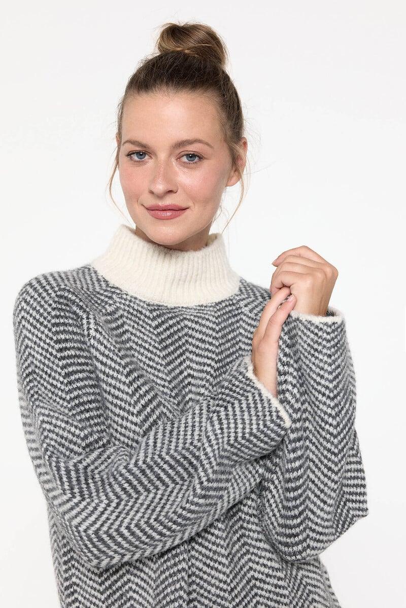 Cortefiel Jersey De Punto Con Cuello Alto