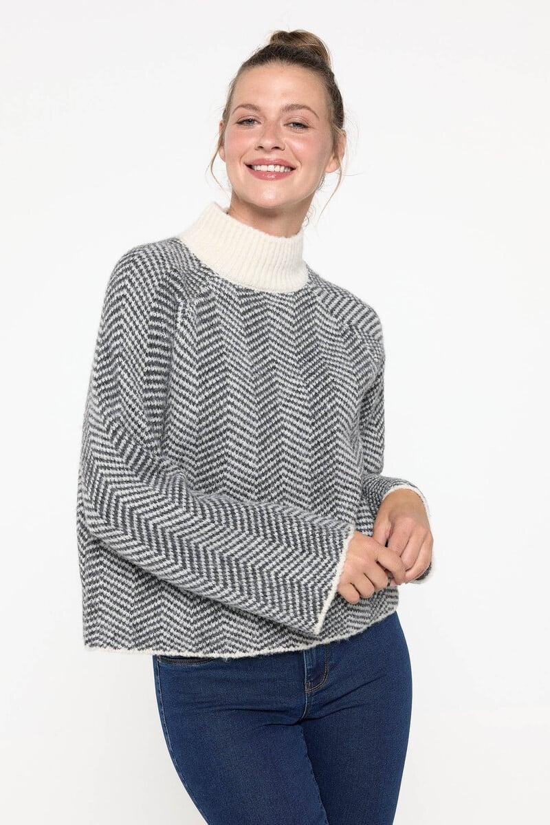 Cortefiel Jersey De Punto Con Cuello Alto
