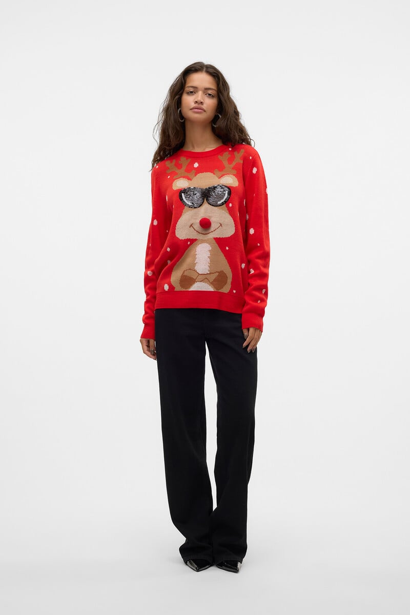 Cortefiel Jersey De Punto Con Diseño Navideño