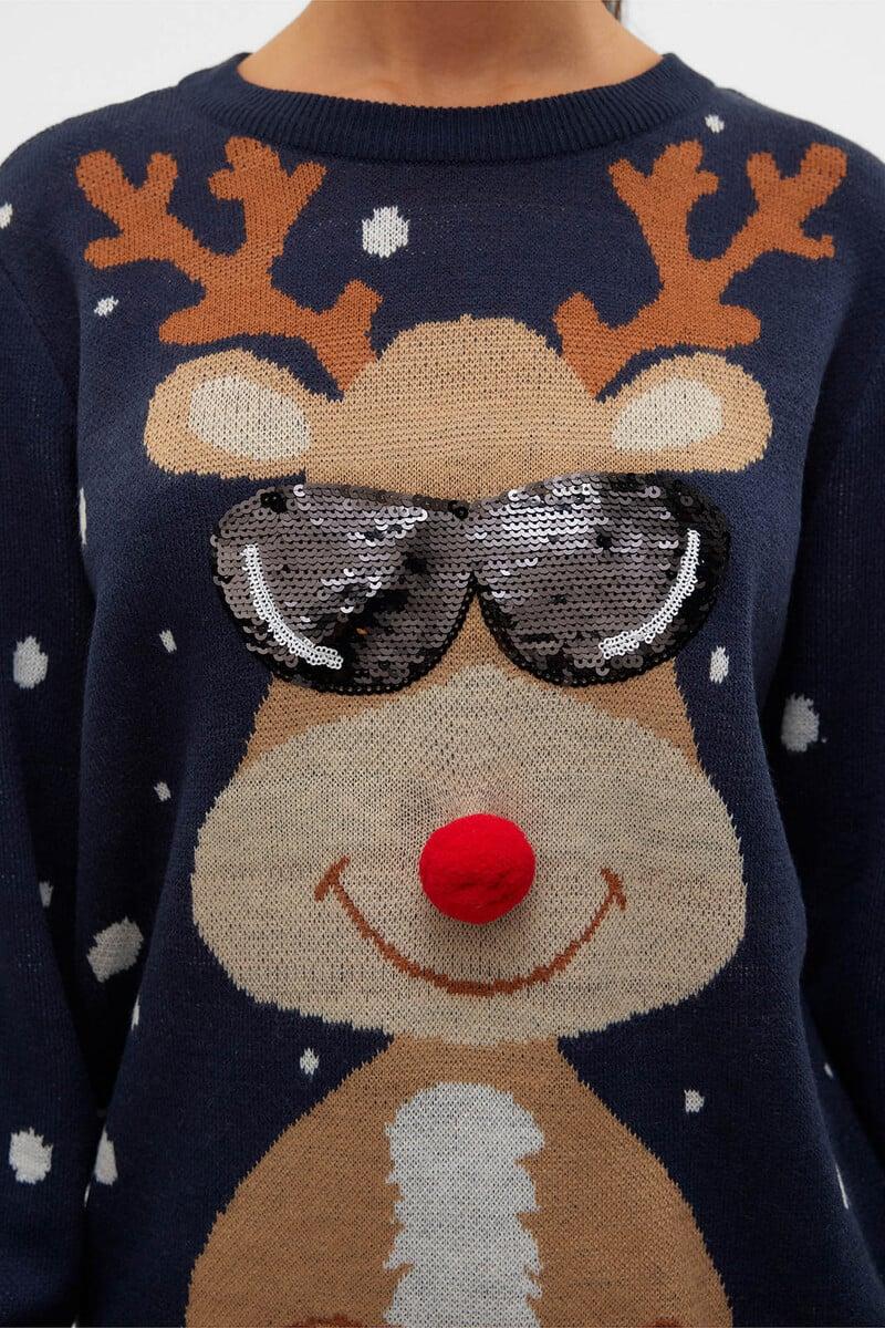 Cortefiel Jersey De Punto Con Diseño Navideño