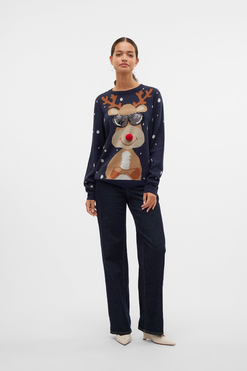 Cortefiel Jersey De Punto Con Diseño Navideño