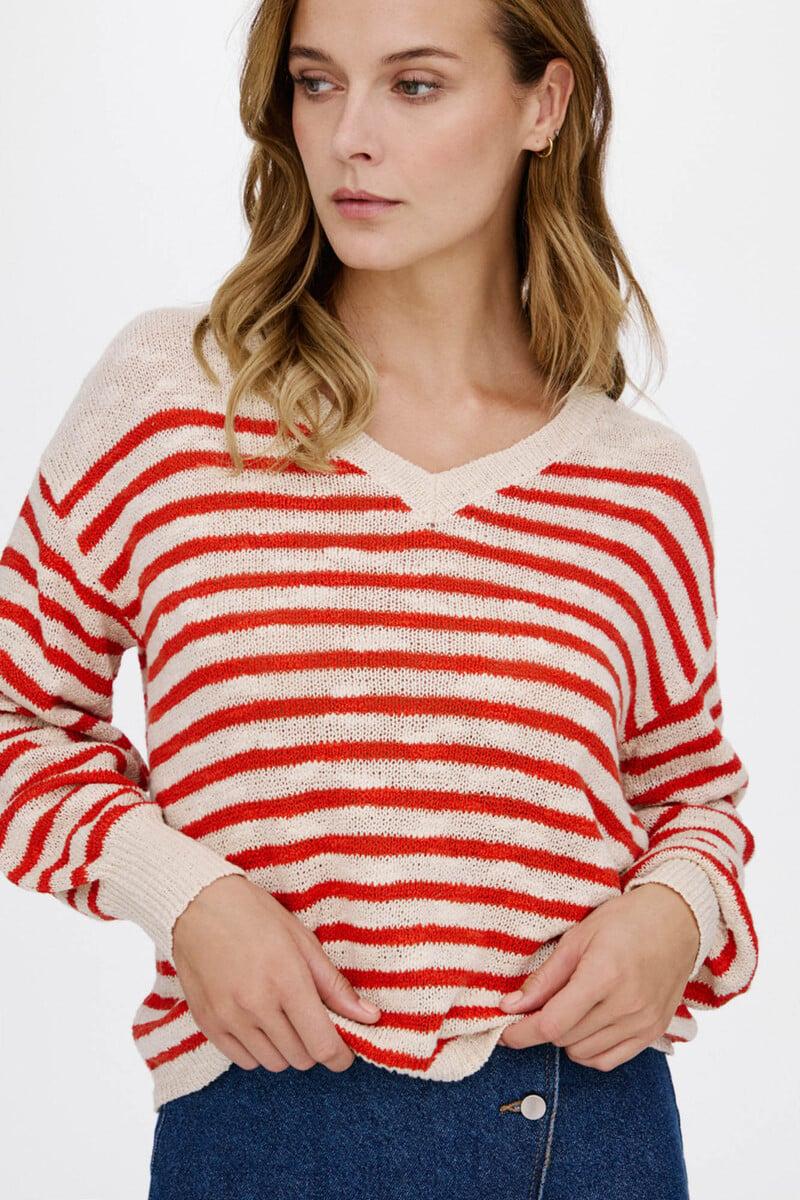 Cortefiel Jersey De Punto Con Rayas