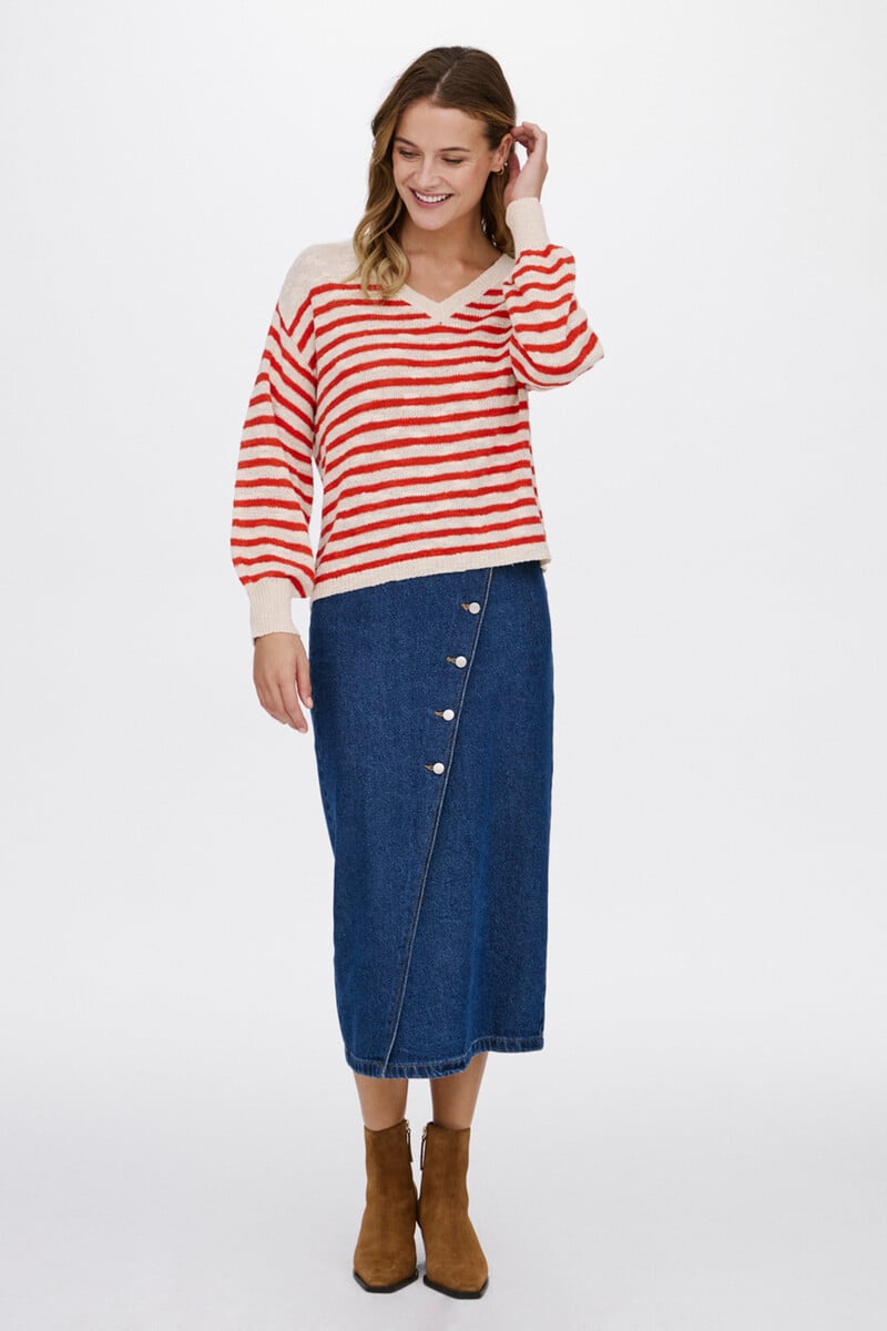 Cortefiel Jersey de punto con rayas