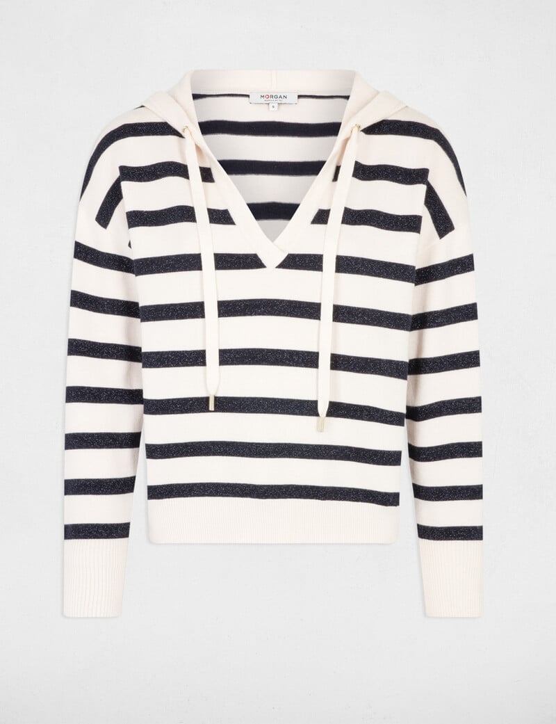 Cortefiel Jersey Escote En V Y Capucha