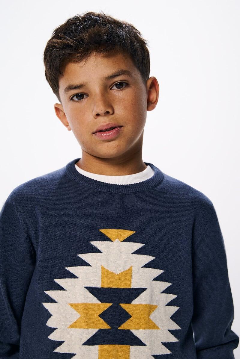 Cortefiel Jersey Estampado Etnico Niño