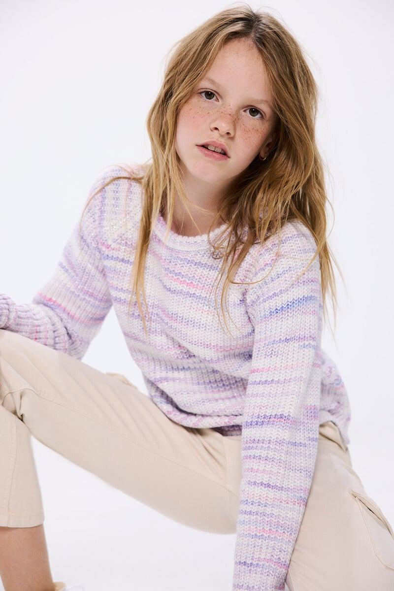 Cortefiel Jersey Grueso Lurex Niña