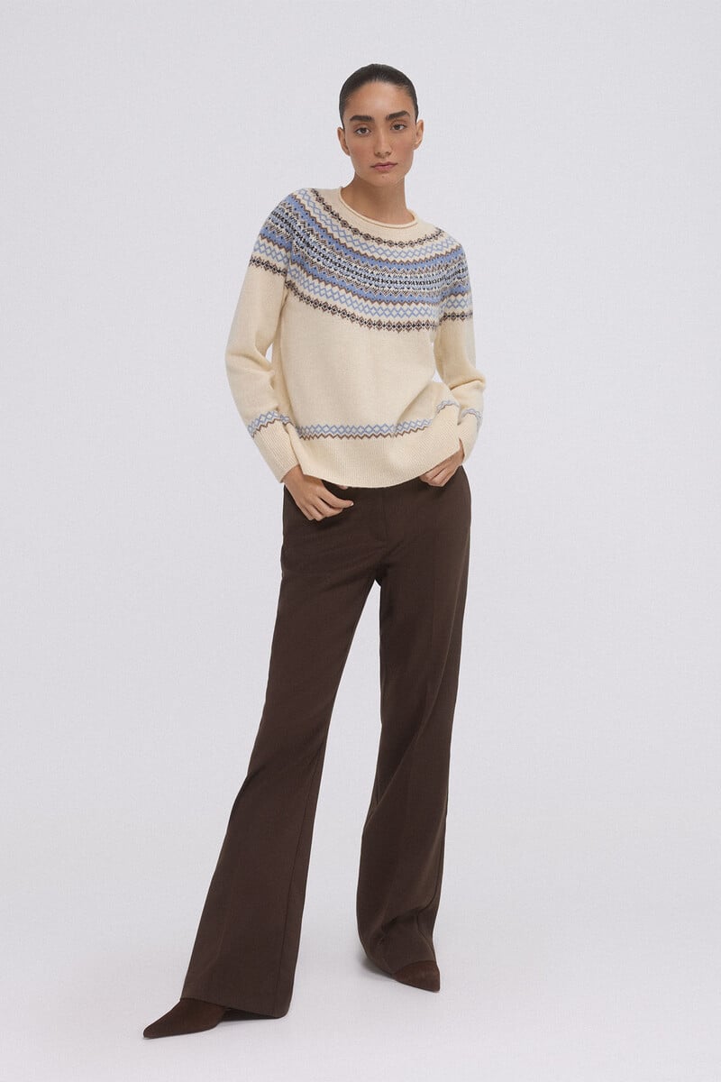 Cortefiel Jersey Jacquard Greca