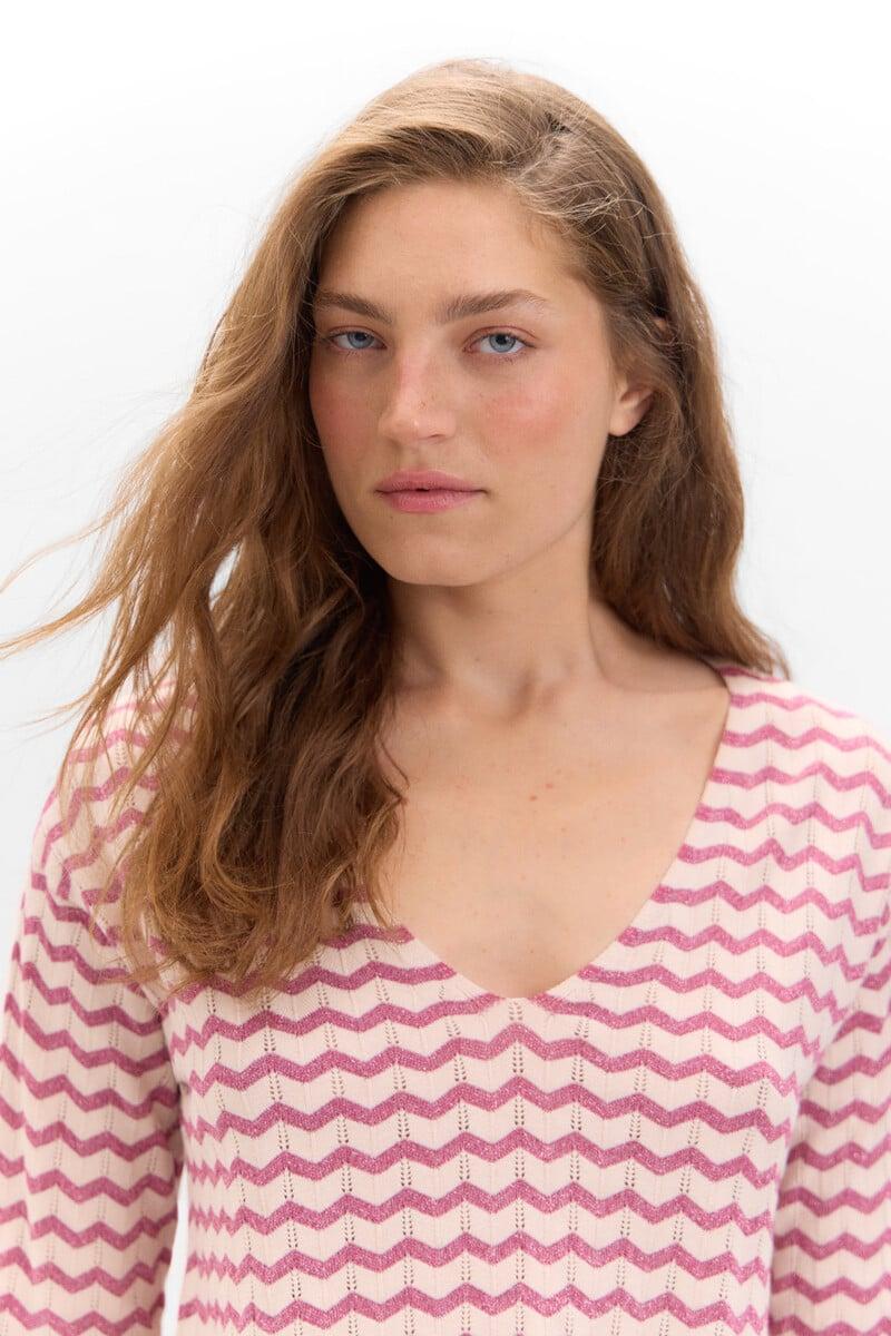 Cortefiel Jersey Jacquard Lurex
