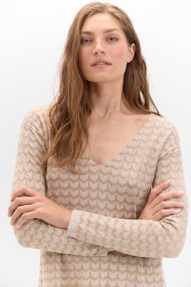 Cortefiel Jersey jacquard lurex