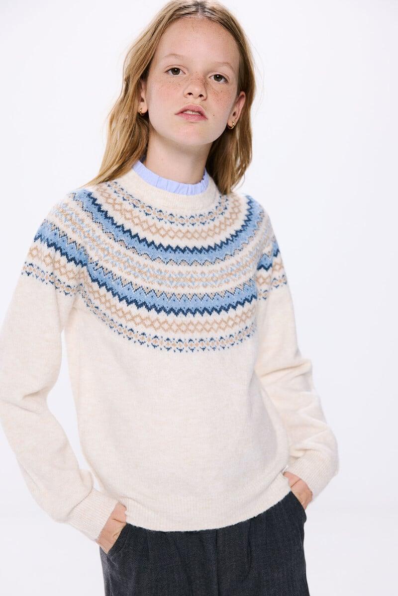 Cortefiel Jersey Jacquard Niña