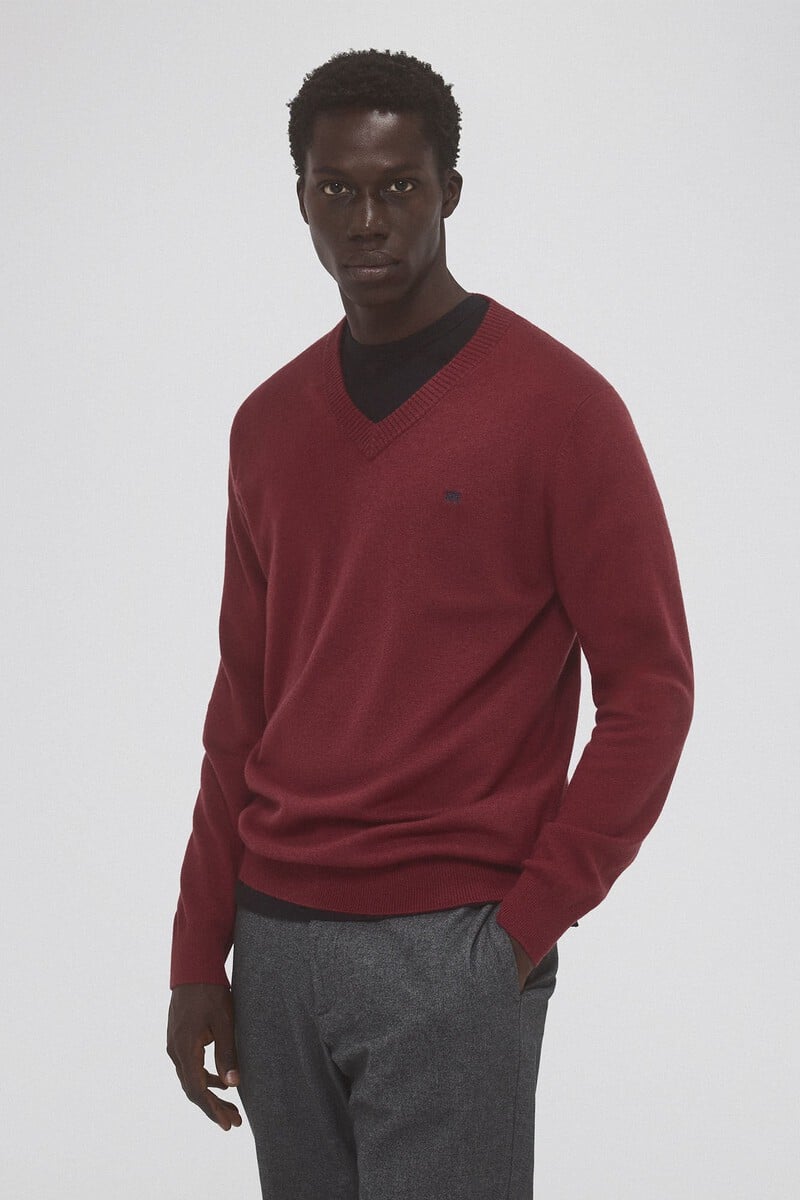 Cortefiel Jersey lana cashmere cuello pico