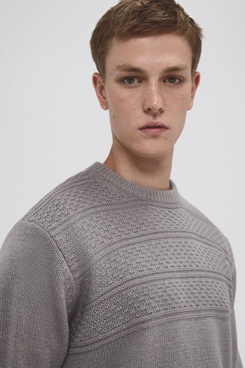 Cortefiel Jersey Lana Fantasía Cuello Redondo