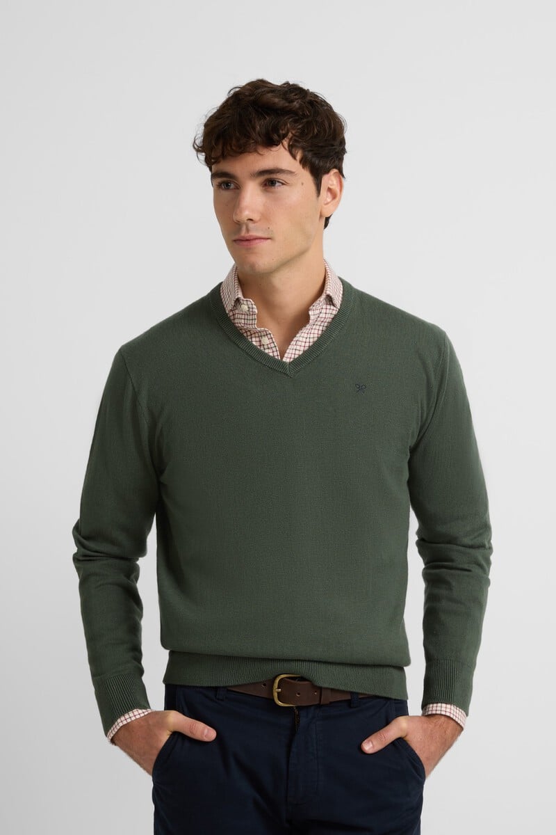 Cortefiel Jersey liso cuello pico