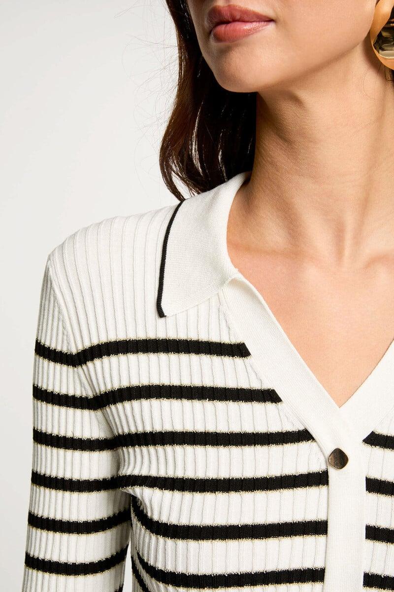 Cortefiel Jersey Manga 3/4 Y Rayas