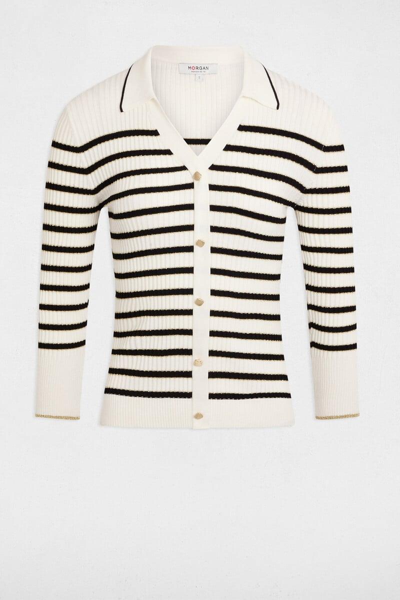 Cortefiel Jersey Manga 3/4 Y Rayas