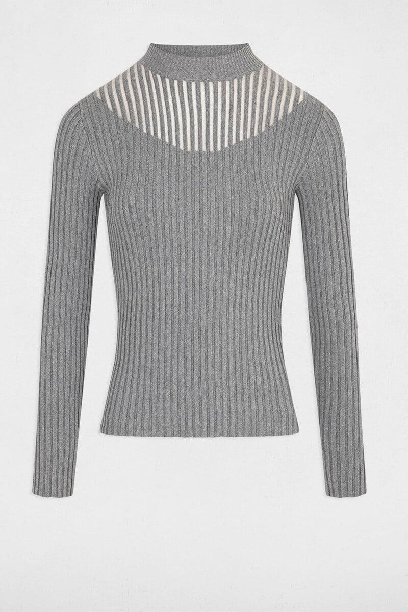 Cortefiel Jersey Manga Larga Con Cuello Alto