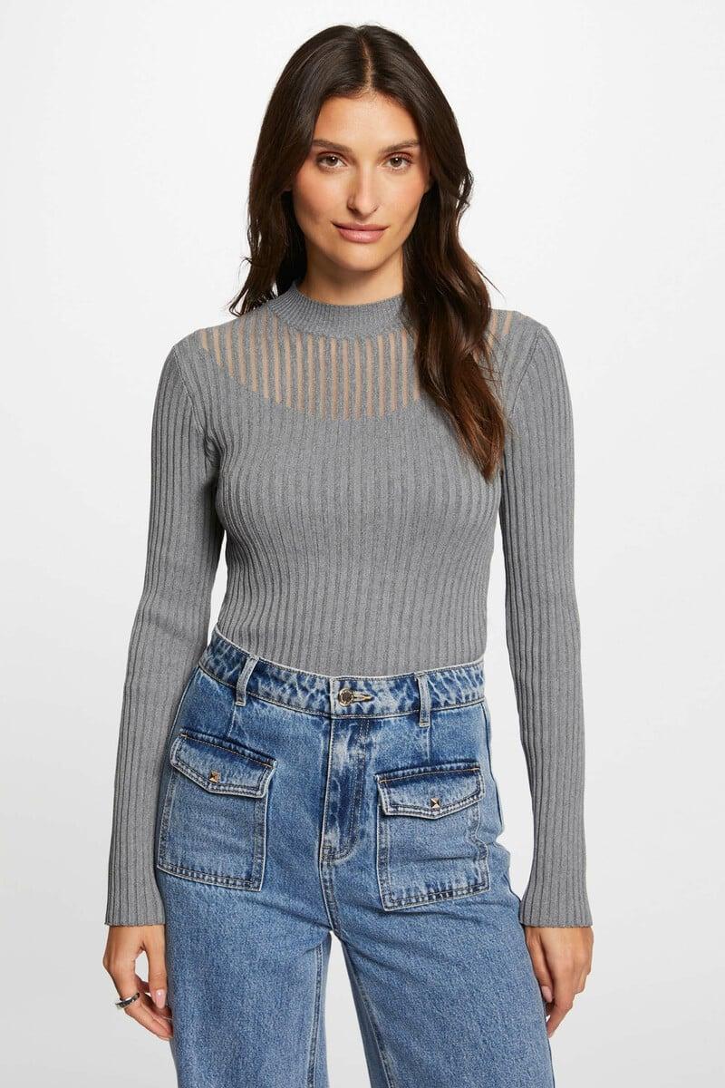 Cortefiel Jersey manga larga con cuello alto