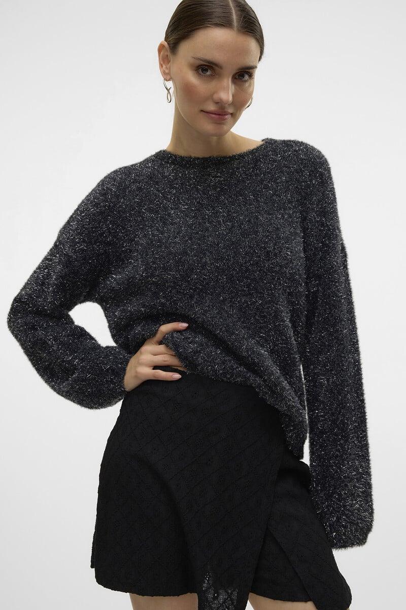 Cortefiel Jersey Manga Larga Con Lurex