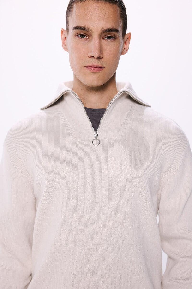 Cortefiel Jersey Moda Cuello Cremallera