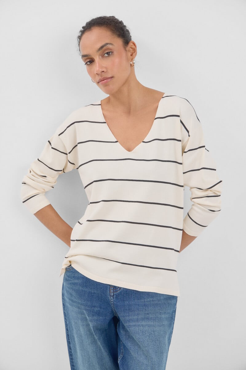 Cortefiel Jersey Pico Rayas