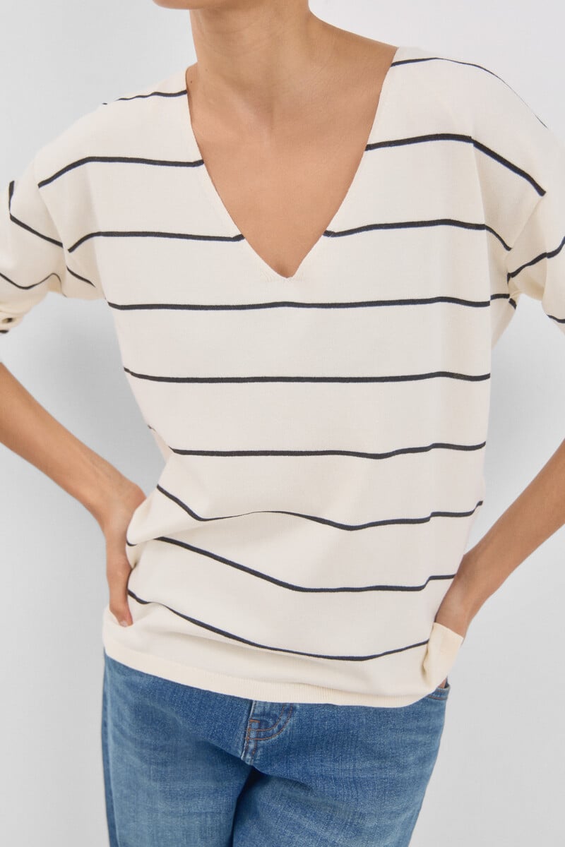 Cortefiel Jersey Pico Rayas